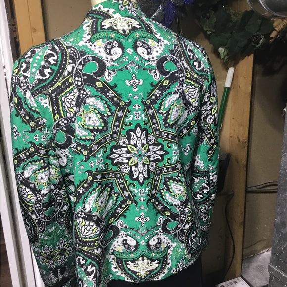 Chico’s Green, Black, White Blazer - Picture 2 of 11